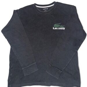 Lacoste Charcoal Long Sleeve Crewneck